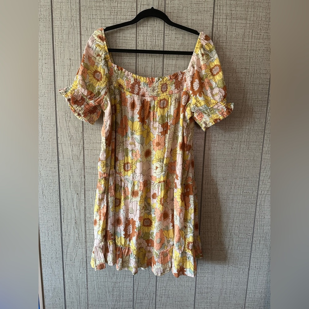 XL Retro Floral Print American Eagle Mini Dress